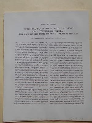 Seller image for Turco-Iranian elements in the medieval architecture of Pakistan: The case of the tomb of Rukn-I 'Alam At Multan. for sale by Carmichael Alonso Libros