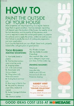 Seller image for HOW TO PAINT THE OUTSIDE OF YOUR HOUSE (HOMEBASE) for sale by Le-Livre