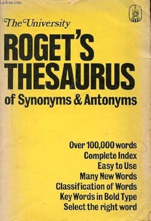 Image du vendeur pour ROGET'S THESAURUS OF SYNONYMS AND ANTONYMS mis en vente par Le-Livre