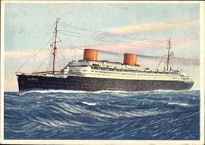 Künstler Ansichtskarte / Postkarte Dampfschiff Europa, Norddeutscher Lloyd Bremen, Vierschrauben ...