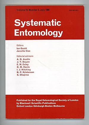 Seller image for Systematic Entomology Volume 10, Number 3, July 1985 for sale by Andmeister Books