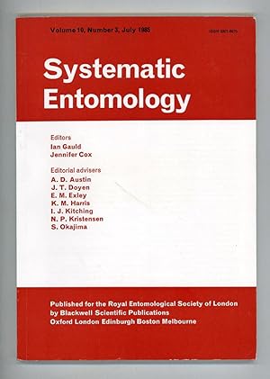 Bild des Verk�ufers f�r Systematic Entomology Volume 10, Number 3, July 1985 zum Verkauf von Andmeister Books