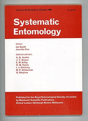 Seller image for Systematic Entomology Volume 10, Number 4, October 1985 for sale by Andmeister Books
