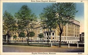 Ansichtskarte / Postkarte Montreal Québec Kanada, Hopital Notre Dame, Blick auf das Krankenhaus