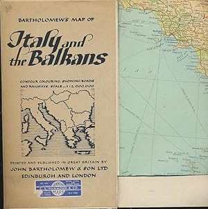 Bartholomew's Map of Italy and the Balkans 1:2,000,000 (Canvas-mounted)