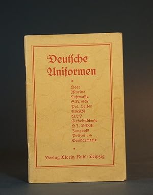 Deutsche Uniformen und Abzeichen auf 20 Tafeln in originalgetreuer buntfarbiger Darstellung (Zwöl...