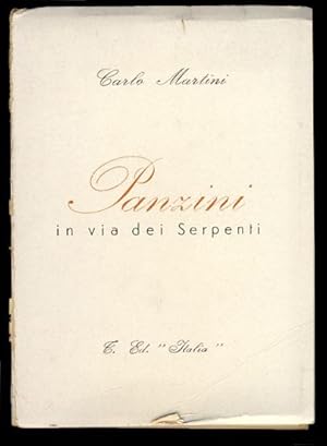 Panzini in via dei Serpenti e altri soggiorni romani. (Signed and Inscribed Copy)