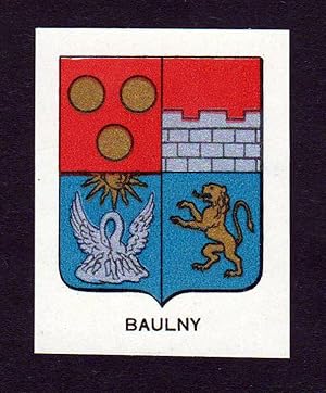 Bild des Verkufers fr Baulny" - Baulny Wappen Adel coat of arms heraldry Lithographie zum Verkauf von Antiquariat Steffen Vlkel GmbH