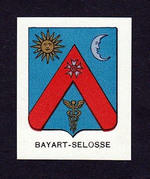 Bild des Verkufers fr Bayart-Selosse" - Bayart Selosse Wappen Adel coat of arms heraldry Lithographie zum Verkauf von Antiquariat Steffen Vlkel GmbH