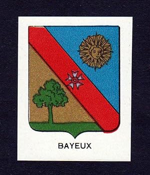 Bild des Verkufers fr Bayeux" - Bayeux Wappen Adel coat of arms heraldry Lithographie zum Verkauf von Antiquariat Steffen Vlkel GmbH
