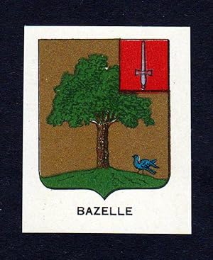 Bild des Verkufers fr Bazelle" - Bazelle Wappen Adel coat of arms heraldry Lithographie zum Verkauf von Antiquariat Steffen Vlkel GmbH