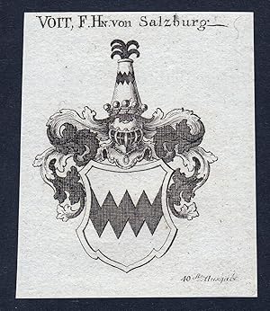 "Voit, F. Hn. von Salzburg" - Salzburg Österreich Austria Wappen Adel coat of arms heraldry Heraldik