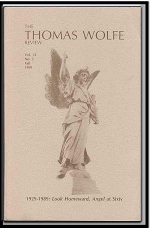 Imagen del vendedor de The Thomas Wolfe Review, Vol. 13, No. 2 (Fall, 1989) ; 1929-1989: Look Homeward, Angel At Sixty a la venta por Cat's Cradle Books