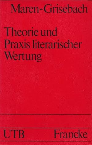 Bild des Verkufers fr Theorie und Praxis literarischer Wertung. Uni-Taschenbcher ; 310. zum Verkauf von Versandantiquariat Nussbaum