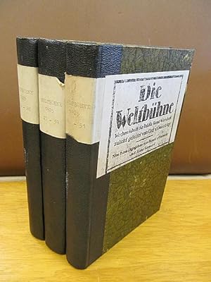 Imagen del vendedor de Die Weltbhne. Wochenschrift fr Politik - Kunst - Wirtschaft. XXI. Jahrgang 1925. Heft 14 - 51 ( von 52 Heften ? ) in 3 Bnden. ( Originalausgabe - kein Nachdruck ) a la venta por Antiquariat Friederichsen