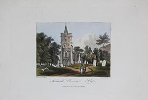 A Single Original Miniature Antique Hand Coloured Aquatint Engraving By J Hassell Illustrating Am...