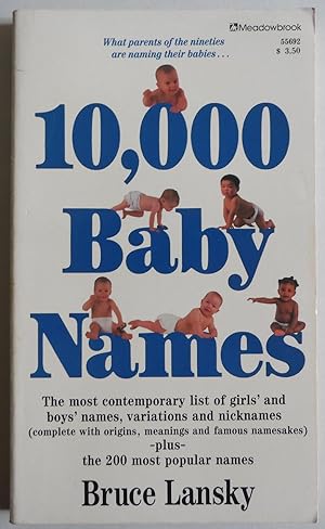 Image du vendeur pour 10,000 Baby Names by Bruce Lansky mis en vente par Sklubooks, LLC
