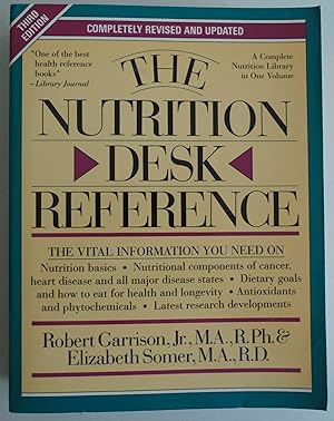 Immagine del venditore per The Nutrition Desk Reference by Garrison Jr., Robert; Somer, Elizabeth venduto da Sklubooks, LLC
