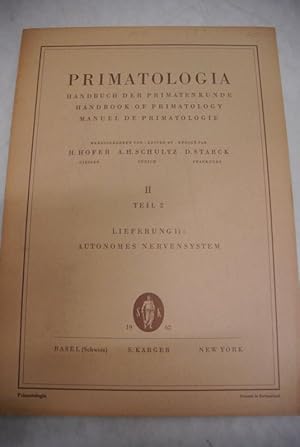 Seller image for Autonomes Nervensystem. Primatologia. Handbuch der Primatenkunde. Bd. II, Teil 2, Lieferung 11. for sale by Antiquariat Bookfarm