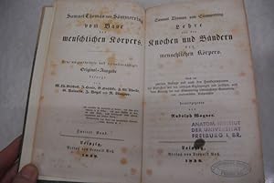 Bild des Verkufers fr Lehre von den Knochen und Bndern des menschlichen Krpers. Vom Baue des menschlichen Krpers. Zweiter Band. Neue umgearbeitete und vervollstndigte Original-Ausgabe. zum Verkauf von Antiquariat Bookfarm