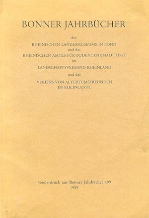 Immagine del venditore per Ausgrabungen, Funde und Befunde 1987. Sonderdruck aus Bonner Jahrbcher des Rheinischen Landesmuseums in Bonn und des Rheinischen Amtes fr Bodendenkmalpflege im Landschaftsverband Rheinland und des Vereins von Altertumsfreunden im Rheinlande 189. venduto da Antiquariat Liberarius - Frank Wechsler