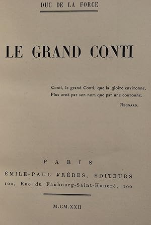 Le grand Conti