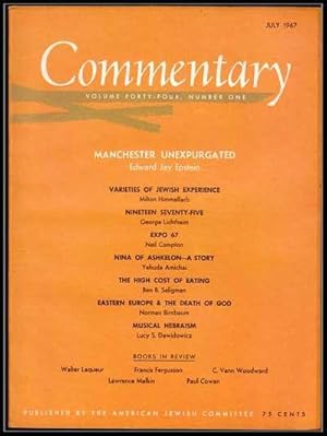 Commentary: Vol. 44, No. 1 (July 1967)