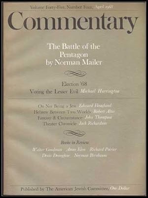 Commentary: Vol. 45, No. 4 (April 1968)