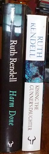 Two First Editions with Dust Jackets:1- Kissing the Gunners Daughtrer. Hutchinson, 1992; 2- Harm ...