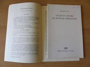 Imagen del vendedor de 2 TITELN v. H. ERBSE : "PROPERZ III 2 3 UND OVID AM. I 11-12*" S.331-354 aus STUDI IN ONORE DI ANTHOS ARDIZZONI (Papier nachvergilbt) / "Zwei homerische Wrter" S.130-136 aus GLOTTA LXXI. Bd. 3.-4.-Heft.1993 Sonderdruck - Estratto - Extraits. a la venta por Antiquariat am Ungererbad-Wilfrid Robin