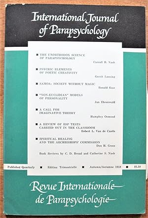 Spiritual Healing and the Archbishops Commission. Essay in International Journal of Parapsycholog...