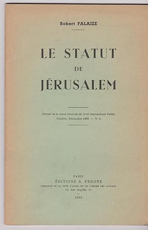 Le statut de Jérusalem