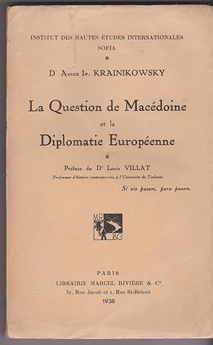 La question de Macédoine et la diplomatie européenne