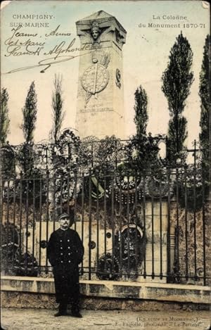 Ansichtskarte / Postkarte Champigny sur Marne Val de Marne, La colonne du monument