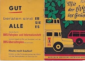 Seller image for Mit der BVG ins Grne (Berlin und Umgebung). Ausgabe 3 / 1961 for sale by Antiquariat Carl Wegner