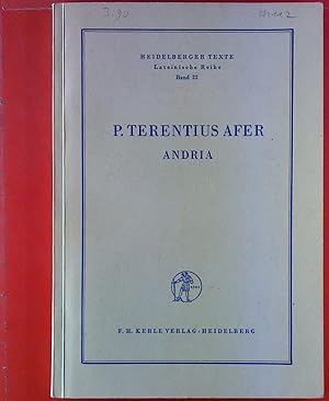 Bild des Verkufers fr Heidelberger Texte. Lateinische Reihe, Band 22. P. Terentius Afer Andria. zum Verkauf von biblion2