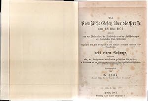 Das Preussische Gesetz über die Briefe von m 12. Mai 1851 erläutert aus den Materialien, der Rech...