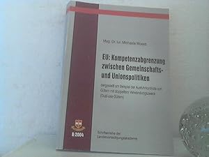 EU: Kompetenzabgrenzung zwischen Gemeinschafts- und Unionspolitiken. dargestellt am Beispiel der ...