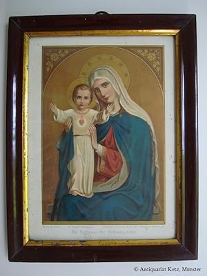 "Die Hoffnung der Hoffnungslosen". Maria mit Jesuskind. Chromolithographie nach "von Oer". Im ori...