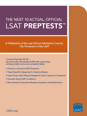 Seller image for The Next 10 Actual, Official LSAT Preptests (Paperback or Softback) for sale by BargainBookStores