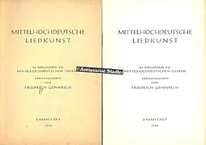 Mittelhochdeutsche Liedkunst. 24 Melodien zu mittelhochdt. Liedern. Text- und Notenteil. 2 Hefte....