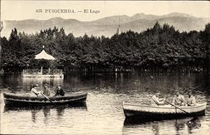Bild des Verkufers fr Ansichtskarte / Postkarte Puigcerda Katalonien, El Lago, Ruderboote zum Verkauf von akpool GmbH