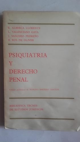 Imagen del vendedor de Psiquiatra y derecho penal a la venta por Librera Ofisierra