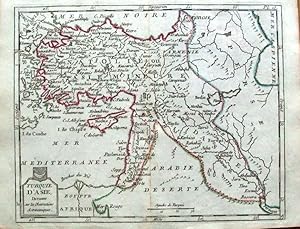 Antique Map TURKEY IN ASIA CYPRUS Laporte Atlas Moderne Original 1786