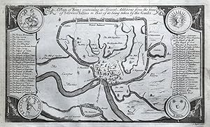 Antique Map ROME CITY PLAN Basire original copper engraving illustrated c1760