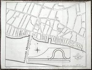 Antique Map LONDON DOCKS, FREE QUAYS & STREET PLAN, LONDON BRIDGE TO TOWER 1799