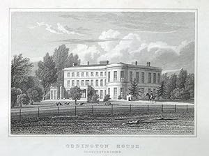 ODDINGTON HOUSE, GLOUCESTERSHIRE original antique print 1831