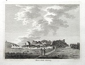 GUERNSEY, IVY CASTLE, CHATEAU de MARAIS, Hooper Antique Print 1777