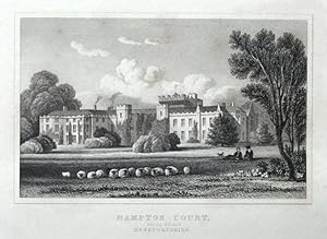 HAMPTON COURT, South HOPE UNDER DINMORE, HEREFORDSHIRE orig. antique print 1831