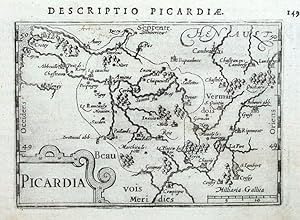 Antique Map FRANCE, PICARDY, P.BERTIUS. original 1606